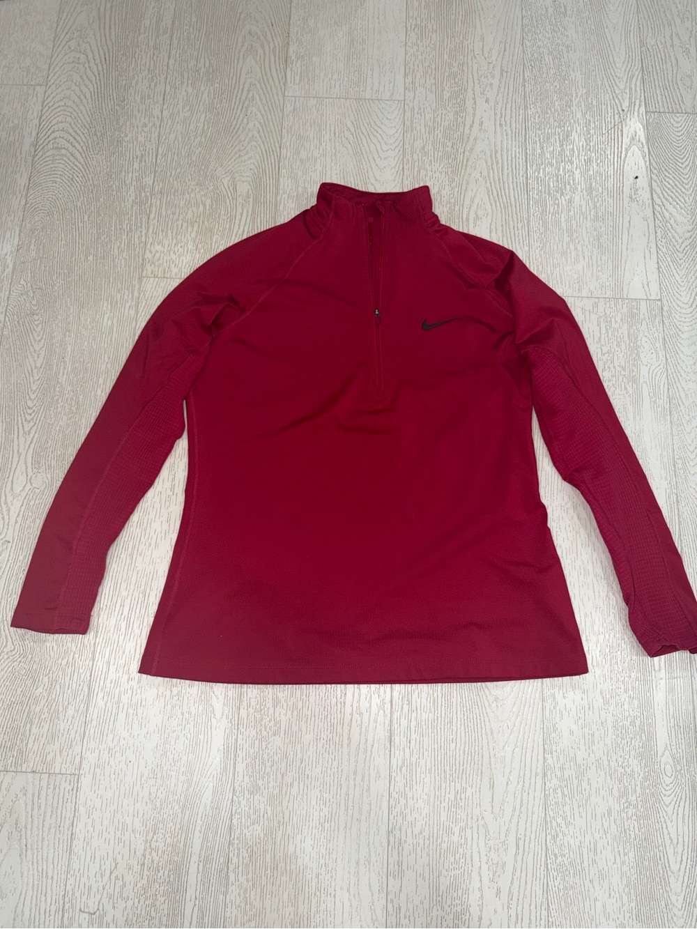 Nike Women's Dark Red Quarter-Zip Turtleneck Pullover